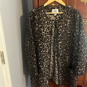 Old Navy wool blend open coat.